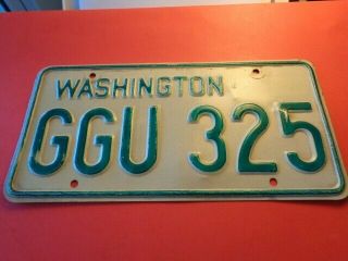 1968 - 1982 Washington State Wa,  Wn Passenger License Plate Ggu - 325 Yom