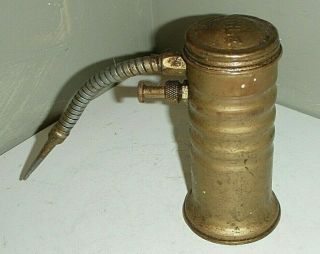 Vintage Eagle Brass Pump Oiler Flexible Spout Oil Can