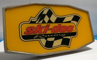 Vintage Ski - Doo Racing Snowmobile Trailer Hitch Receiver Cover Metal & Resin