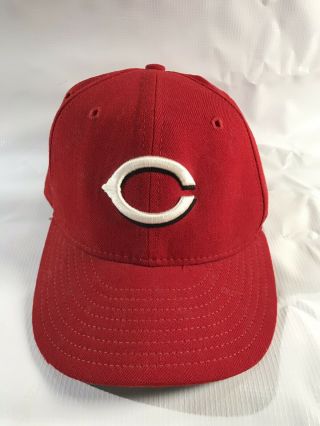 Vintage Mlb Cincinnati Reds Baseball Cap Hat 100 Wool Fitted 7 1/4