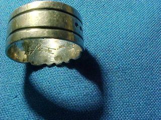 Vintage NAVAJO STERLING Silver,  14K GOLD RING by ALVIN MONTE Signed Size 5 3