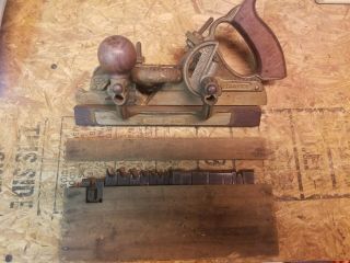 Antique Stanley 45 Wood Plane With 18 Blades