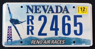 Nevada " Reno Air Race - Mustang P - 51 - Aircraft " Nv Specialty License Plate