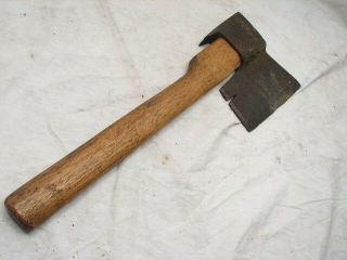 Antique Blacksmith Hand Forged Lathing Hammer Hewing Hatchet Broad Head Axe Tool