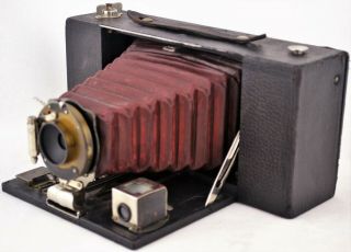 Antique Folding Bellows Camera Kodak No.  3 - A Folding Brownie Clear Glass