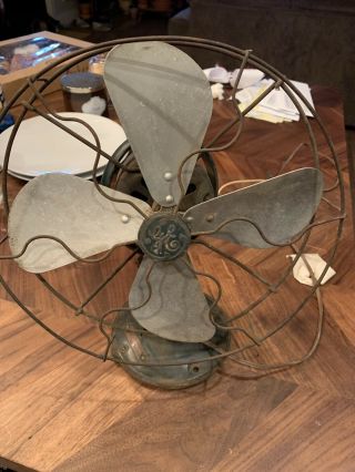 Vintage Antique General Electric Ge Brass Blade Fan 1920s?