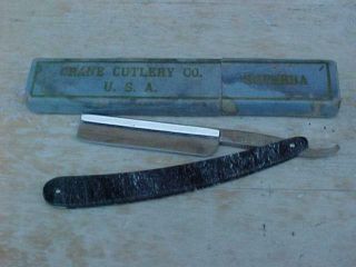 Vintage Early Crane Cutlery Co.  Straight Razor Looks With Case