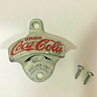 Vintage Brown Co Starr X Coca - Cola Wall Mount Bottle Opener