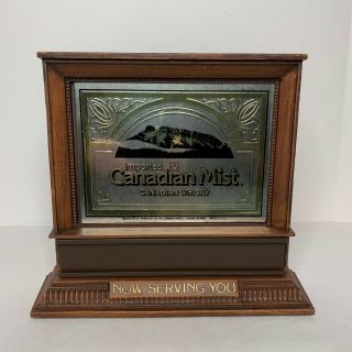 Canadian Mist Whisky Bar Sign Vintage Advertising Now Serving Man Cave Decor