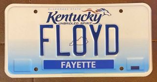 Kentucky Vanity License Plate Floyd