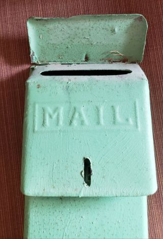 Vintage Metal,  Mail Letter Slot Box Wall Mount Mailbox. 2