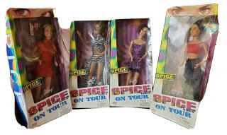 Vintage Spice Girls World Tour Dolls - 1998 Ginger,  Scary,  Posh And Sporty Galoob