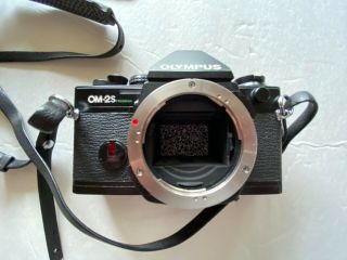Vintage Olympus Om 2s Program Camera Body 1064988 W/ Olympus Strap