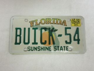 2008 Florida Auto License Plate Tag Buick - 54 (e20)