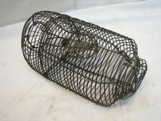 Antique Wire Cage Live Catch Mouse Trap Mousetrap Victorian Trap Door Primitive