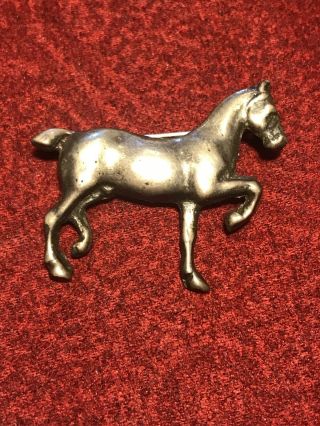 Vintage,  Estate,  Sterling Silver,  Retro Prancing Horse/equestrian Pin/brooch