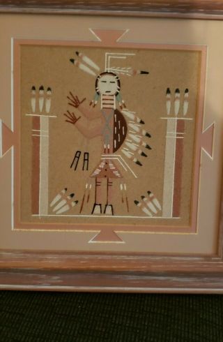 Vintage Navajo Sand Paintings Set Of 3 2