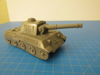 Vintage Marx Battleground/desert Fox Playset German Dark Gray Tank One