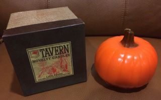 Vintage Socony - Vacuum Mobil Tavern Pumpkin Novelty Candle