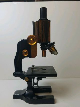 Antique Spencer Buffalo Scientific Microscope Brass Metal 3