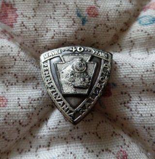Vintage Pennsylvania Railroad 40 Yr Service Pin 1906 - 1946 Sterling D.  J.  O.  Connell