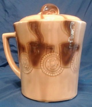 Vintage 1960s Large Cup Of Coffee Cookie Jar 9 - 1/2 " Tall,  Mc Coy Usa