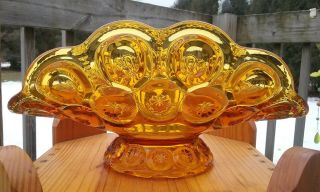 Vintage Amber Depression Glass Banana Stand Napkin Holder 12 " X 7 1/4 " X 6 "