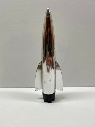 Vintage 1950’s Chrome Rocket Sp 560 Space Ship 9 - 1/2” Pencil Case With Sharpener