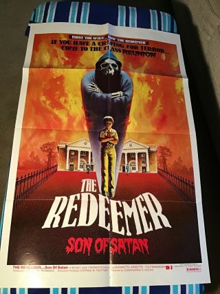 Vintage Movie Poster Theater The Redeemer Son Of Satan 1977 Horror