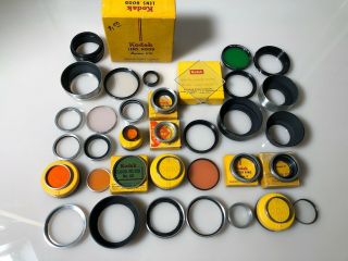 Vintage Kodak Tiffen Filters Adapter Rings Infrared Cut Off Close Up Cine Filter
