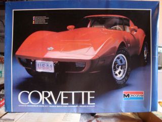 Monogram 1978 Chevrolet Corvette Model Kit 2603 1/8 Scale Good Box