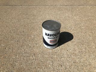 Vintage Texaco Havoline 1 Quart Motor Oil Can,  Full