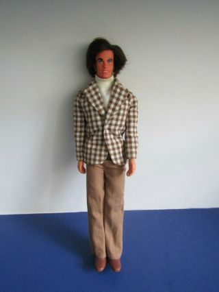 Vintage 1970s Mod Hair Ken Doll W/original Outfit Jacket Shoes Mustache