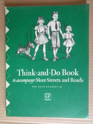 Vintage 1942 Think - And - Do Book Workbook Basic Readers 3/2 Near Dick & Jane
