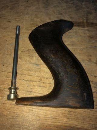 Vintage Stanley Plane Handle And Screw With Brass Top