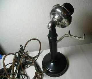 Antique 1908 Kellogg Candlestick Telephone With Kellogg Headset