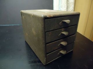 Vintage Steelmasters File Away Chest Small Metal 4 Drawer Industrial Cabinet