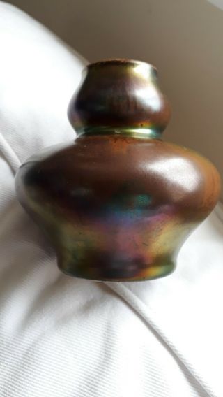 Antique Iridescent Lustre Poss.  Pilkingtons? Pottery Vase