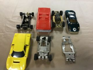 Vintage Eldon,  Strombecker,  Revell Body,  And Or Chassis Parts