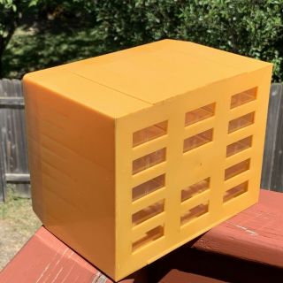 Vintage Akro - Mils Cabinet 10 Small Drawer Yellow Plastic Storage Parts Cabinet 3