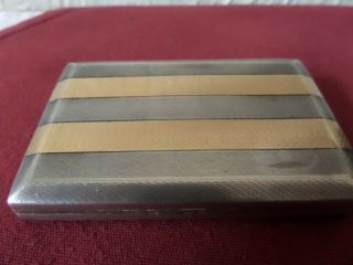 A Very Unusual And Solid Silver And 18k Gold Ladies Cigarette Case