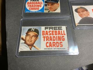 1960s 1961 1962 1963 POST CEREAL Baseball CARD BOX PANEL Ads Killebrew Mathews 3