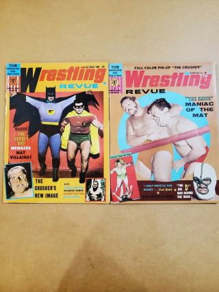 Vintage Wrestling Revue Magazines - February & October 1966