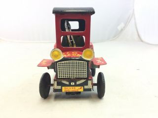 Vintage Linemar Japan Old Jalopy Friction Car Tin Toy 3