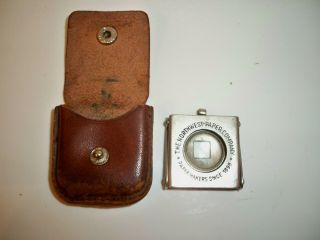 Vintage Folding Spring Loaded Jeweler Loupe/magnifying Glass W/leather Case