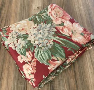 Ralph Lauren Desert Plains F/ Queen Duvet Red Floral Cotton Sateen Made In Itay
