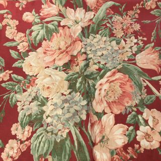 Ralph Lauren Desert Plains F/ Queen Duvet Red Floral Cotton Sateen Made In Itay 3