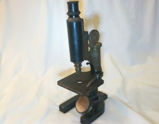 Antique / Vintage Spencer Lens Co.  Brass Single - Lens Microscope