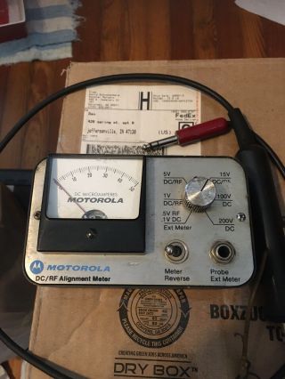 Vintage Motorola Alignment Meter - Dc/rf Microamperes Test Unit