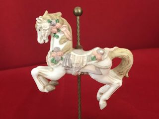 Vintage Westland Miniature Porcelain Ceramic Carousel Horse Figurine 1400